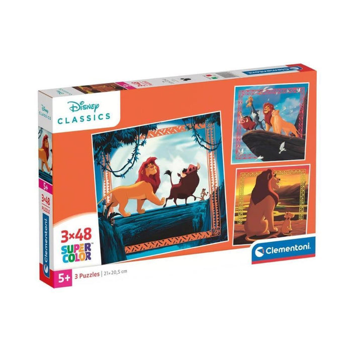 3 Puzzles Clementoni The Lion King 48 Peças