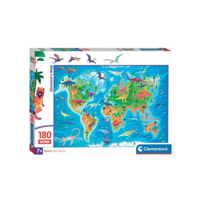 Puzzle Clementoni Super Mapa de Dinossauros 180 Peças