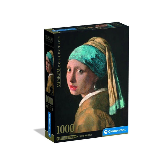 Puzzle Clementoni Museum Vermeer Girl With Pearl Earing 1000 Peças