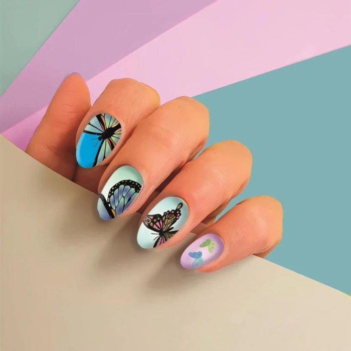Unhas com Borboletas Clementoni Crazy Chic Press&Go