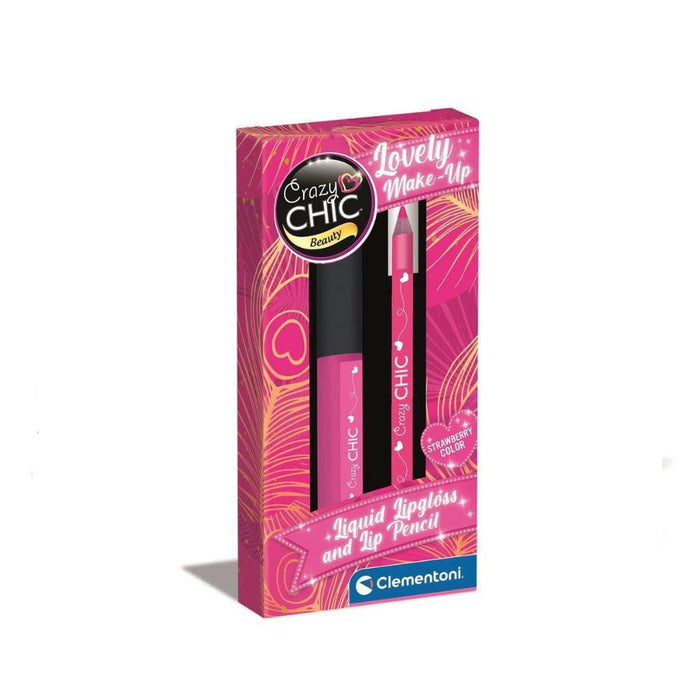 Baton Gloss e Lápis para Lábios Clementoni Crazy Chic Strawberry