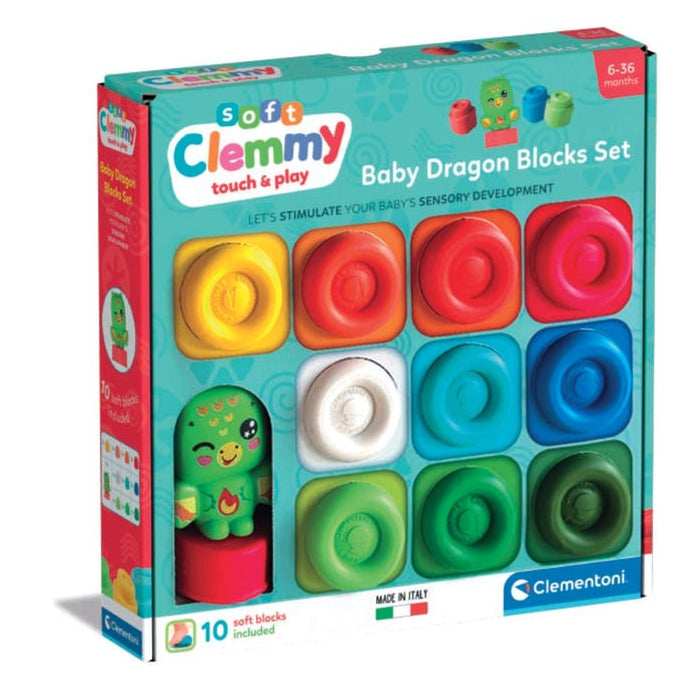 10 Blocos Clementoni Soft Clemmy Dragão