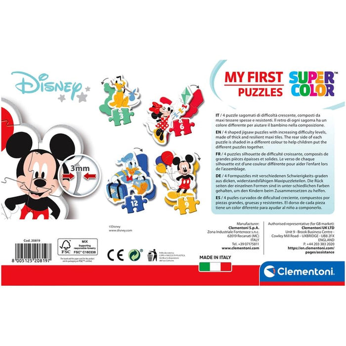 Puzzles Clementoni My First Puzzles Mickey Mouse 3 a 12 Peças