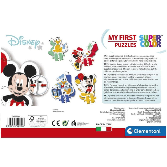 Puzzles Clementoni My First Puzzles Mickey Mouse 3 a 12 Peças
