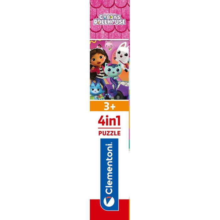 4 Puzzles Progressivos Clementoni Gabby's Dollhouse 12 a 24 Peças