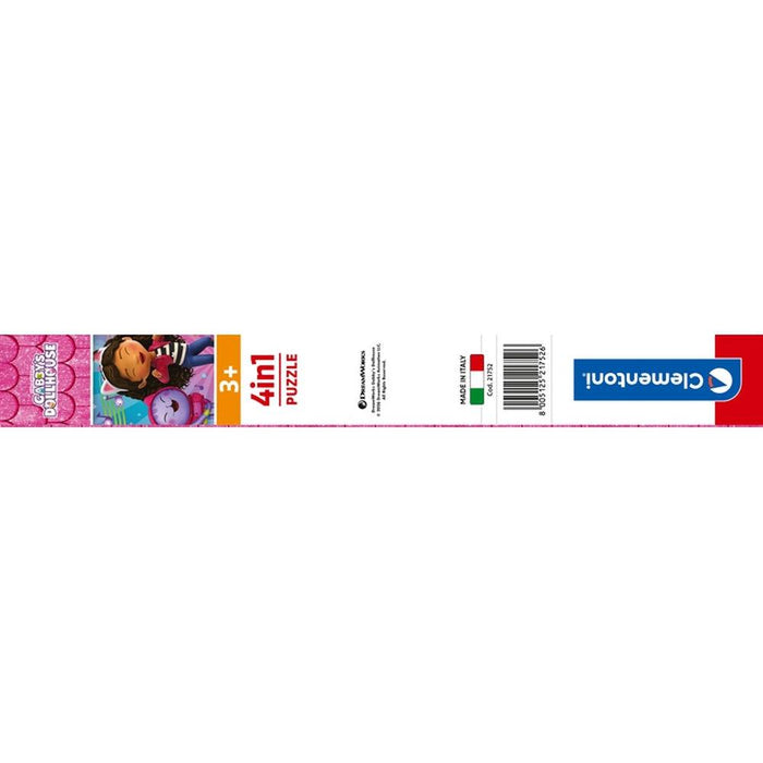 4 Puzzles Progressivos Clementoni Gabby's Dollhouse 12 a 24 Peças