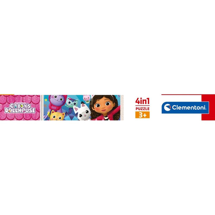 4 Puzzles Progressivos Clementoni Gabby's Dollhouse 12 a 24 Peças