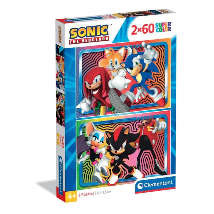 2 Puzzles Clementoni Sonic 60 Peças