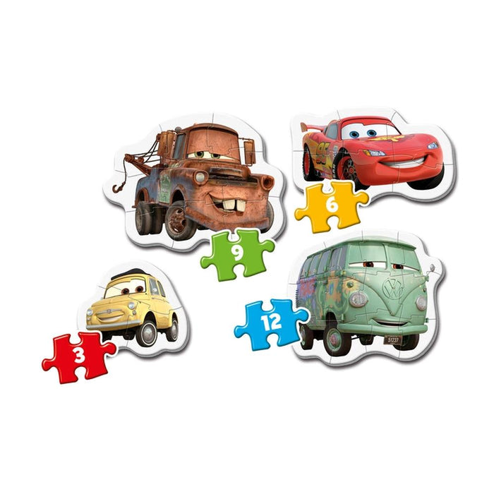 4 Puzzles Progressivos Clementoni Disney Cars 3 a 12 Peças