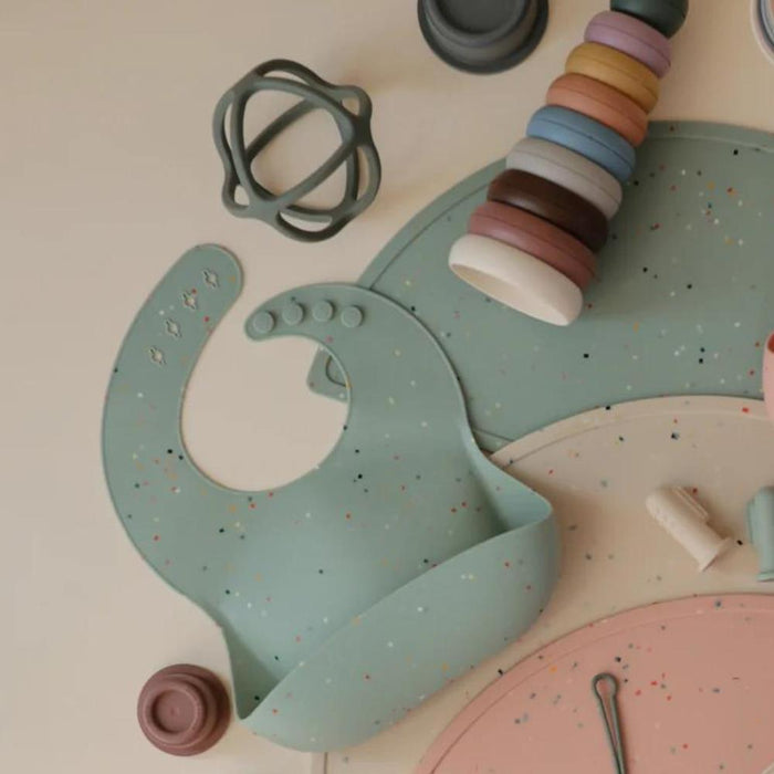 Cambridge Blue Silicone Bib