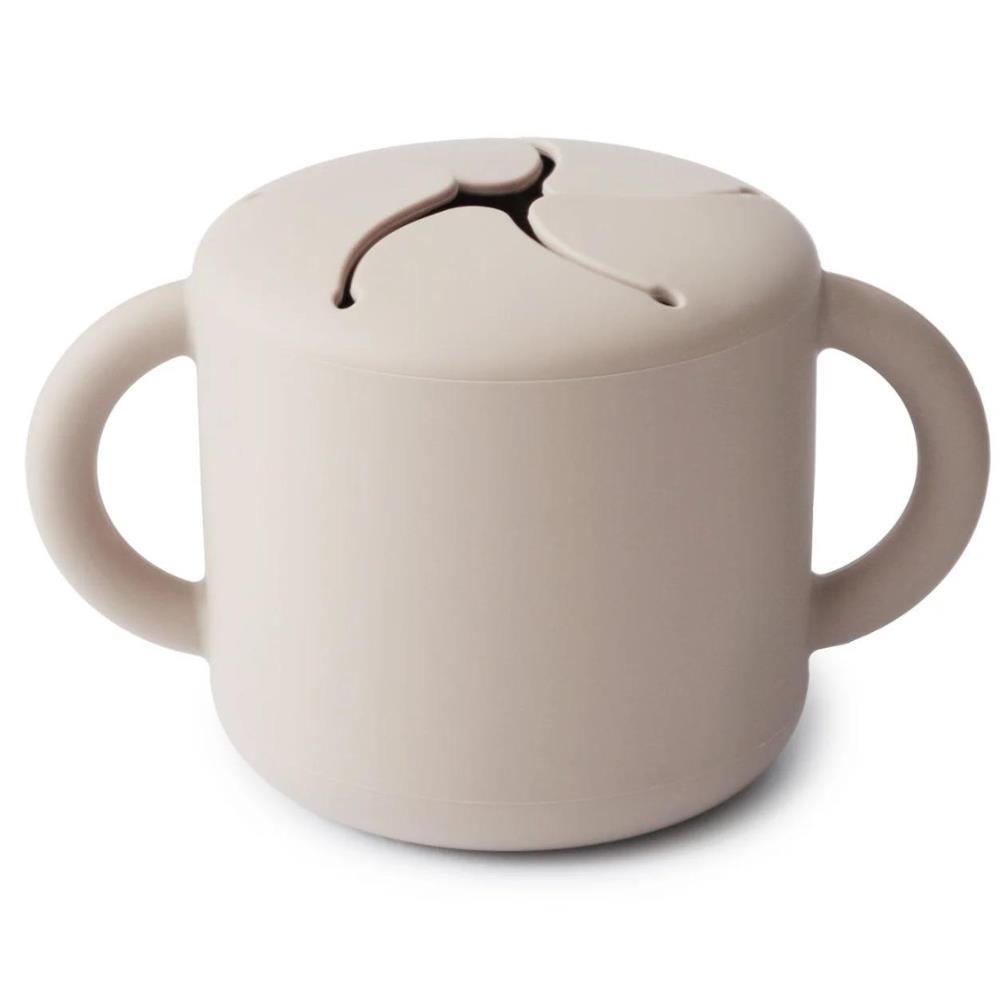Taça para Snacks em Silicone Mushie Ivory