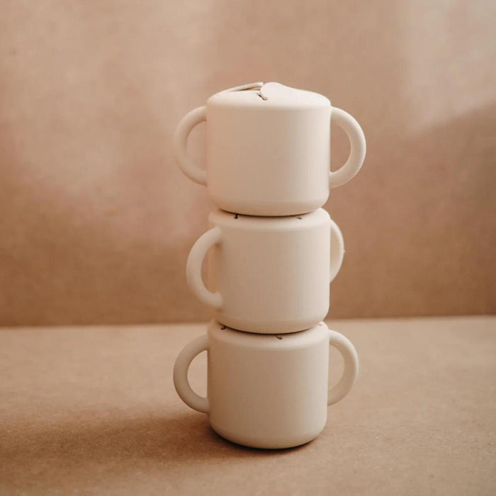 Taça para Snacks em Silicone Mushie Ivory
