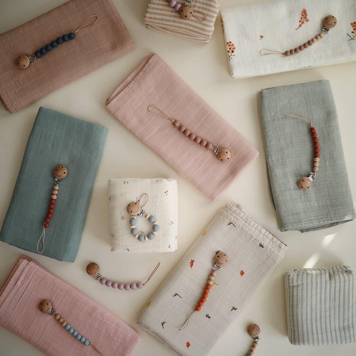 Corrente de Chupeta em Silicone Mushie Halo Sage