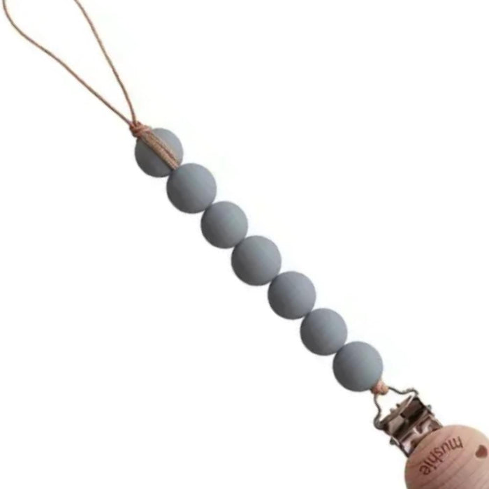 Corrente de Chupeta em Silicone Mushie Halo Stone