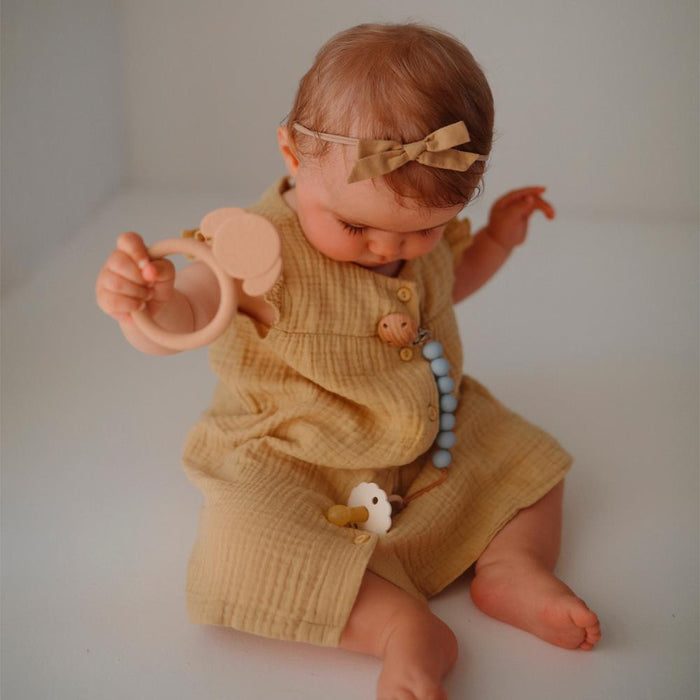 Corrente de Chupeta em Silicone Mushie Halo Stone