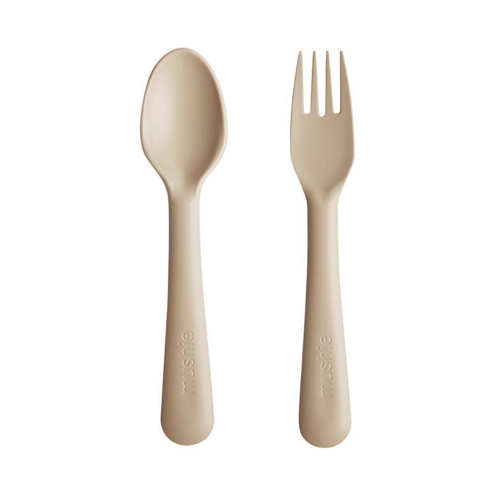 Juego de cubiertos de cuchara y tenedor de vainilla