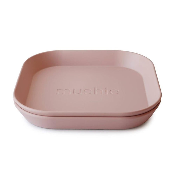 2 platos cuadrados colorete