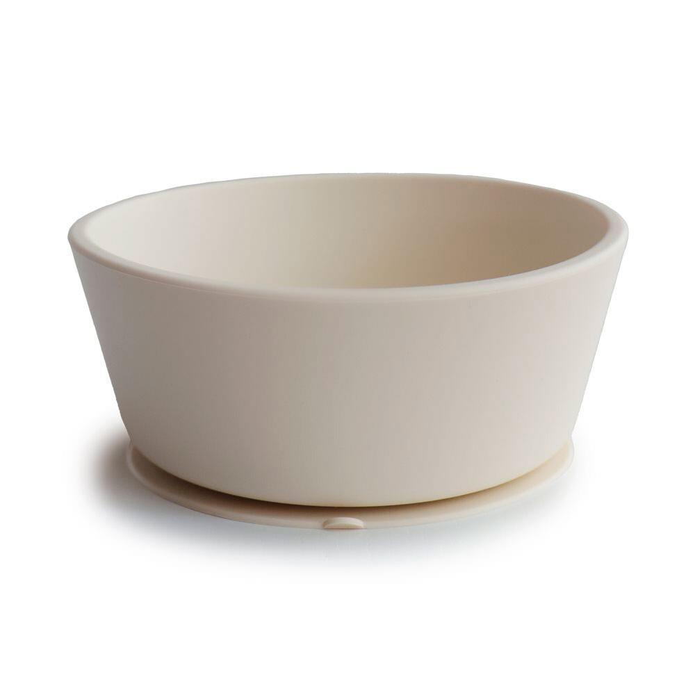 Taça com Ventosa Mushie Ivory