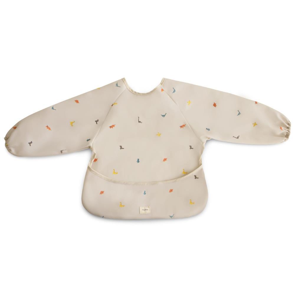 Mushie Long-Sleeved Bib Dinos