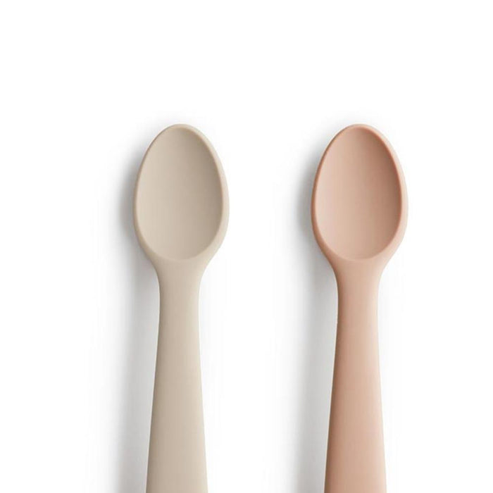 2 Colheres em Silicone Mushie Shifting Sand/Blush