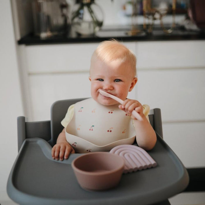 2 Colheres em Silicone Mushie Shifting Sand/Blush