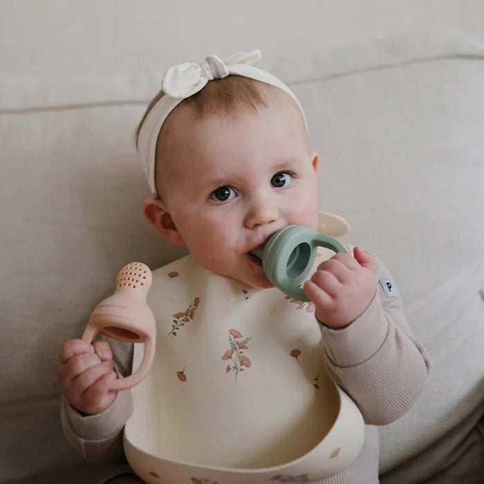 2 Dispensadores de Alimentos Mushie Cambridge Blue