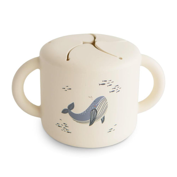 Taça para Snacks em Silicone Mushie Whales