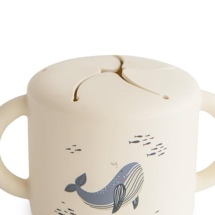 Taça para Snacks em Silicone Mushie Whales