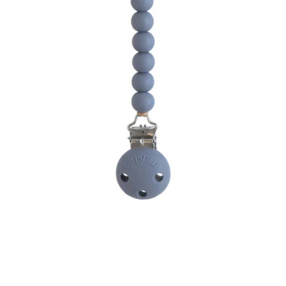 Mushie Silicone Pacifier Clip Hera Tradewinds