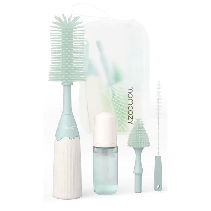 Conjunto de Limpeza Portátil para Biberão Momcozy Push-Press Green