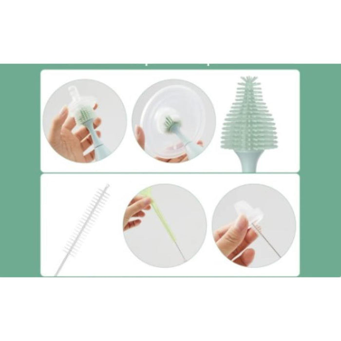 Conjunto de Limpeza Portátil para Biberão Momcozy Push-Press Green