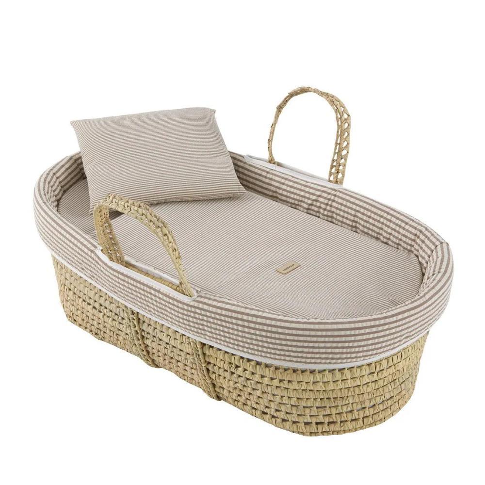 Cambrass Derby Beige Wicker Moses Basket 39x80cm