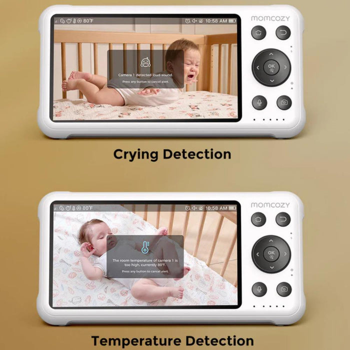Intercomunicador Wi-Fi Momcozy BM04 com Ecrã LCD HD de 5"