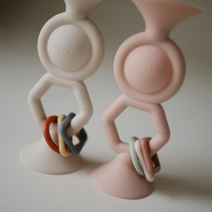 Hexapop com Ventosa em Silicone Mushie Blush