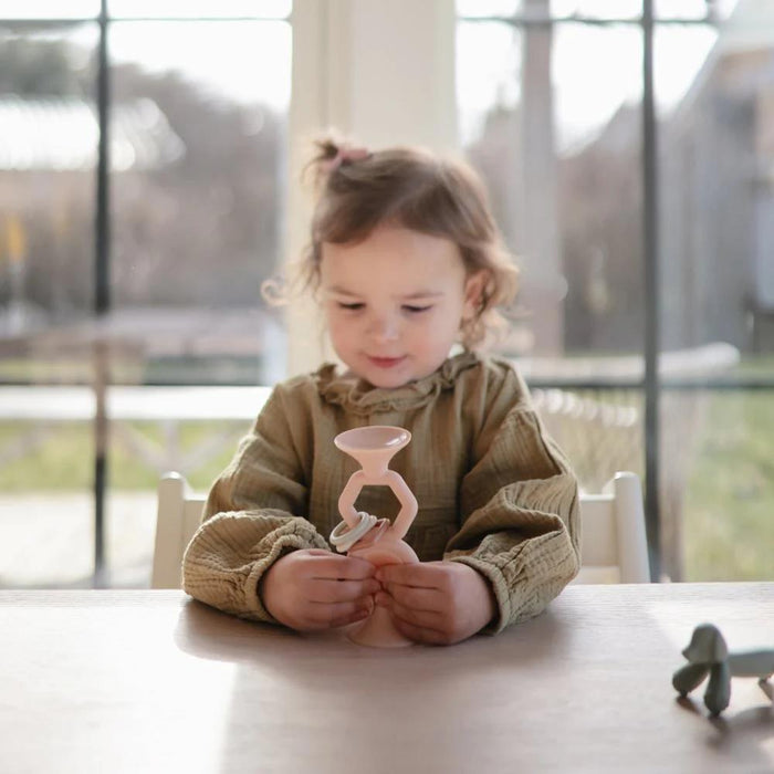 Hexapop com Ventosa em Silicone Mushie Blush