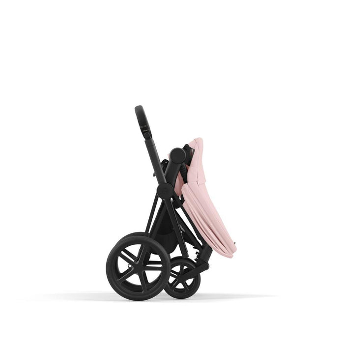 Cybex Platinum Priam Matt Black Stroller + Peach Pink Fabric Pack
