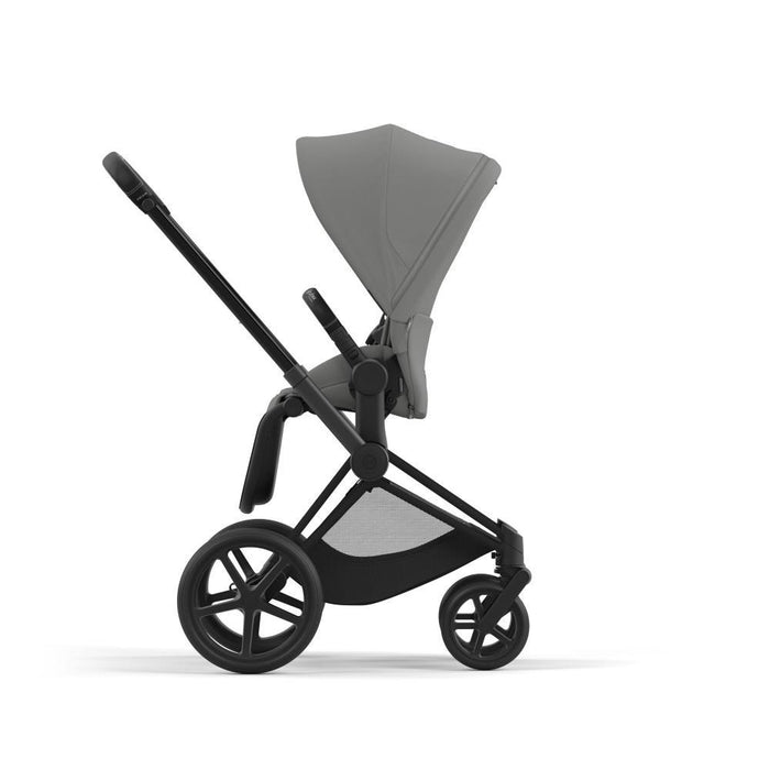 Pack Silla de Paseo Cybex Platinum Priam Negro Mate + Tela Gris Mirage