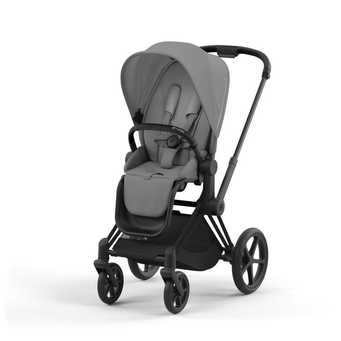 Pack Silla de Paseo Cybex Platinum Priam Negro Mate + Tela Gris Mirage