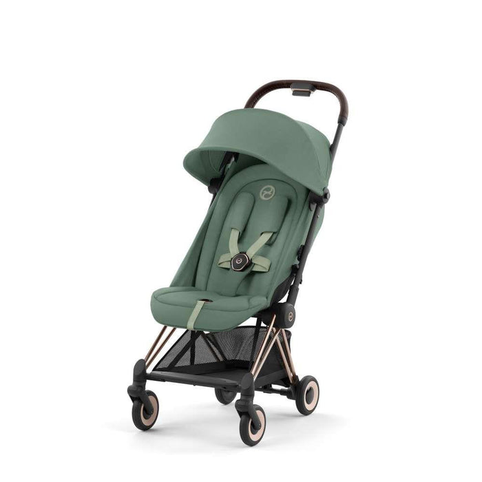 Cybex Platinum Coya Stroller Rosegold Leaf Green