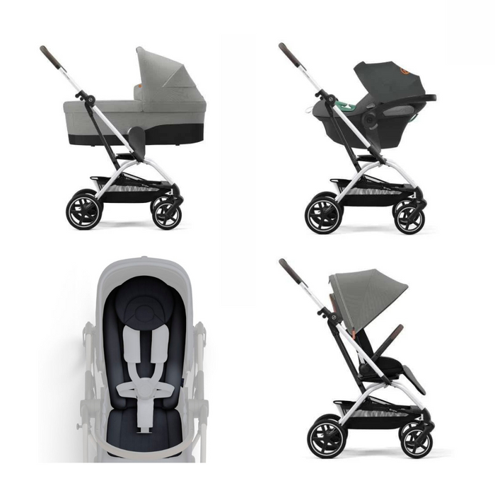 Cybex Eezy S Twist +2 SLV Stroller Fog Grey - Silver Frame