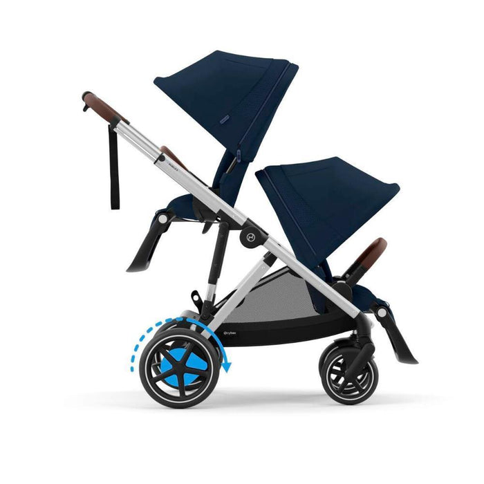 ocean blue cybex Cybex e-Gazelle S SLV Ocean Blue Stroller - Silver Chassis | Stroller