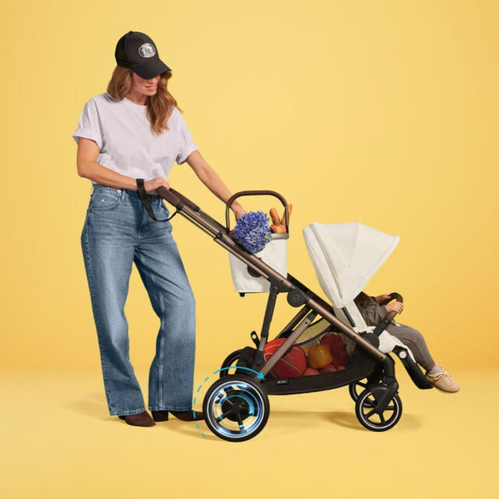 Carrinho Cybex e-Gazelle S TPE Seashell Beige - Chassis Taupe | Passeio