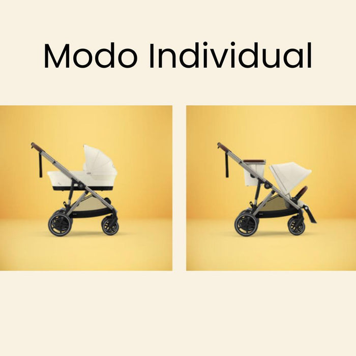 Carrinho Cybex e-Gazelle S TPE Almond Beige - Chassis Taupe