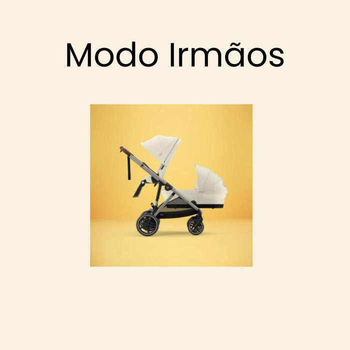 Carrinho Cybex e-Gazelle S TPE Almond Beige - Chassis Taupe