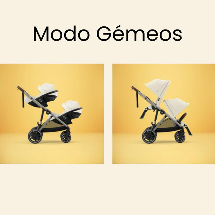 Carrinho Cybex e-Gazelle S TPE Almond Beige - Chassis Taupe