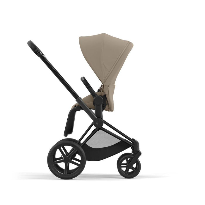 Carrinho Cybex Platinum Priam Matt Black + Pack de Tecidos Cozy Beige