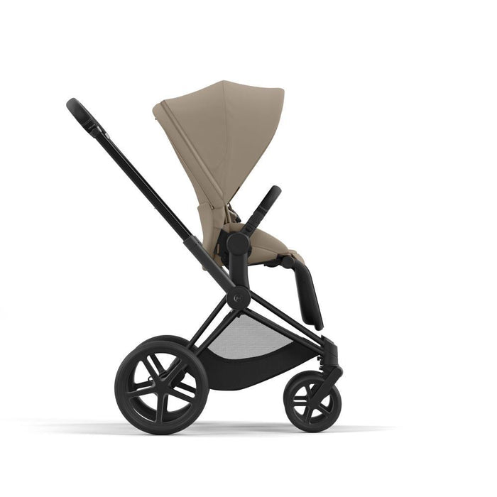Carrinho Cybex Platinum Priam Matt Black + Pack de Tecidos Cozy Beige