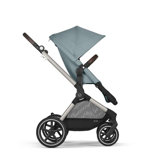 Carrinho Cybex Eos Lux 2 em 1 TPE Stormy Blue - Chassis Taupe