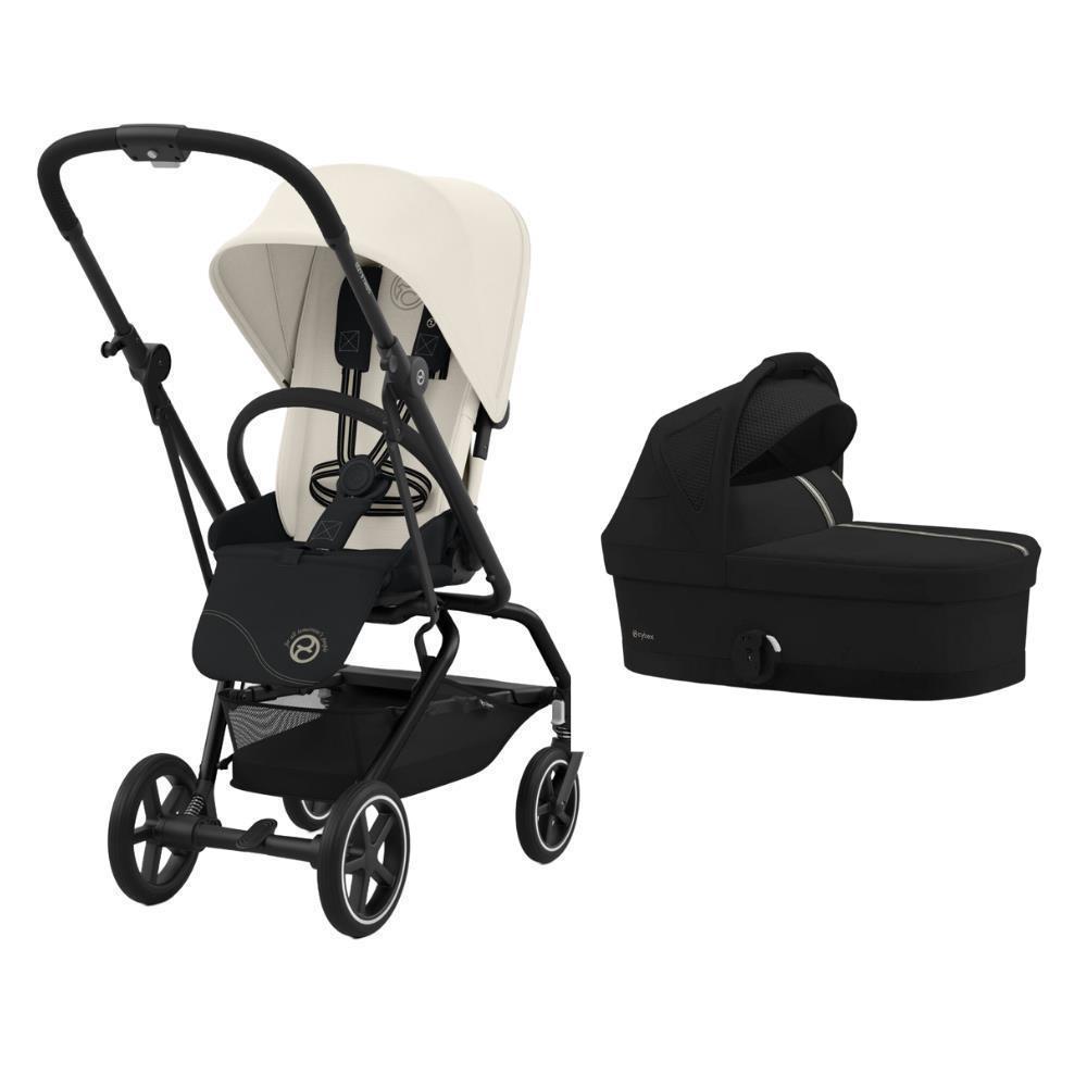 Pack Cybex Eezy S Twist+2 BLK Canvas White + Alcofa S Moon Black