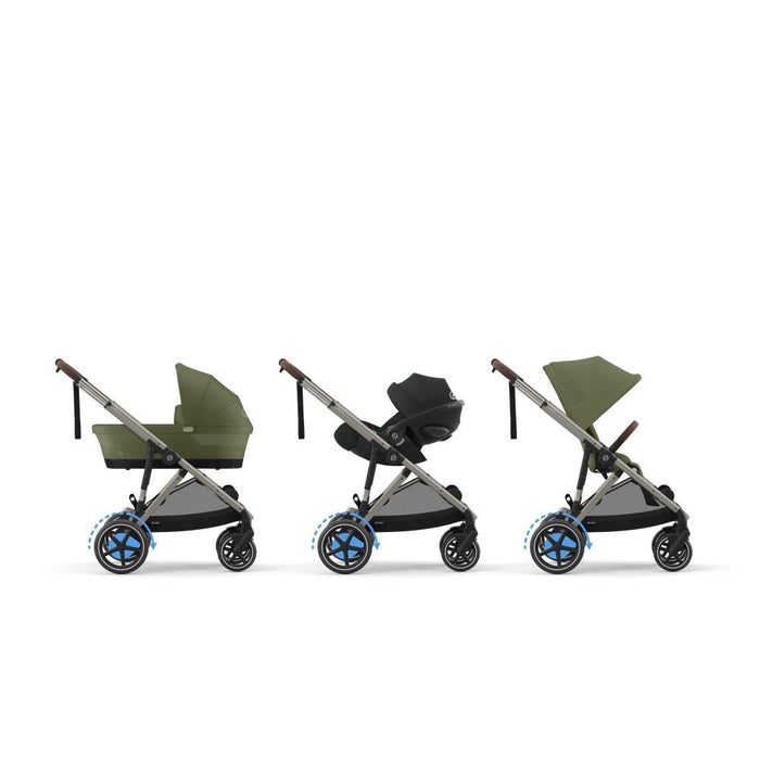 Carrinho Cybex e-Gazelle S TPE Moss Green - Chassis Taupe